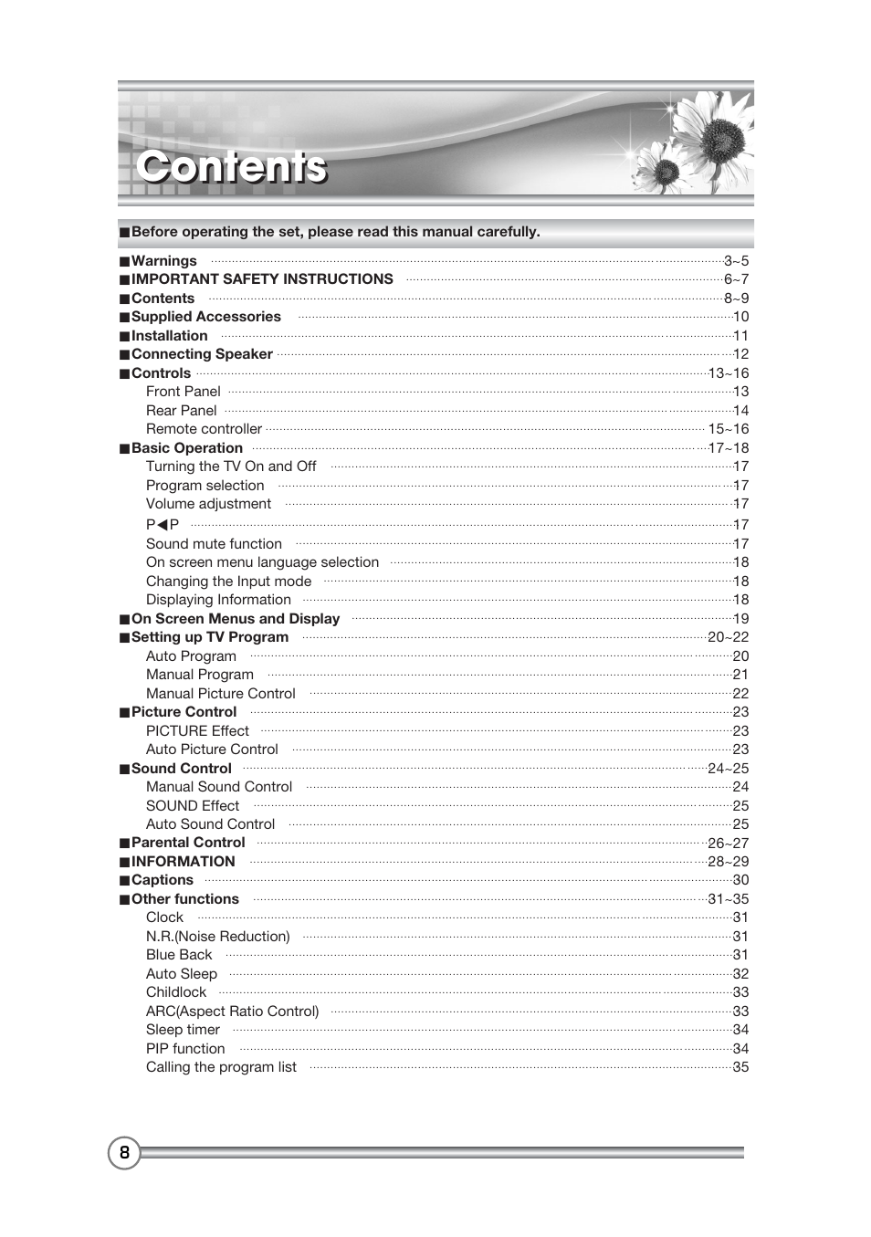 DiBoss LCD-TV LT-40H6MVH User Manual | Page 9 / 48