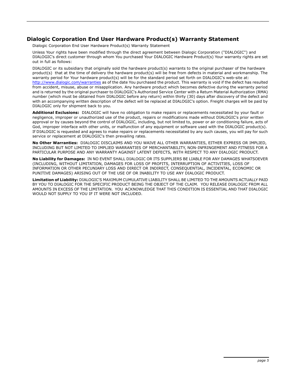 Dialogic 4000 User Manual | Page 6 / 32