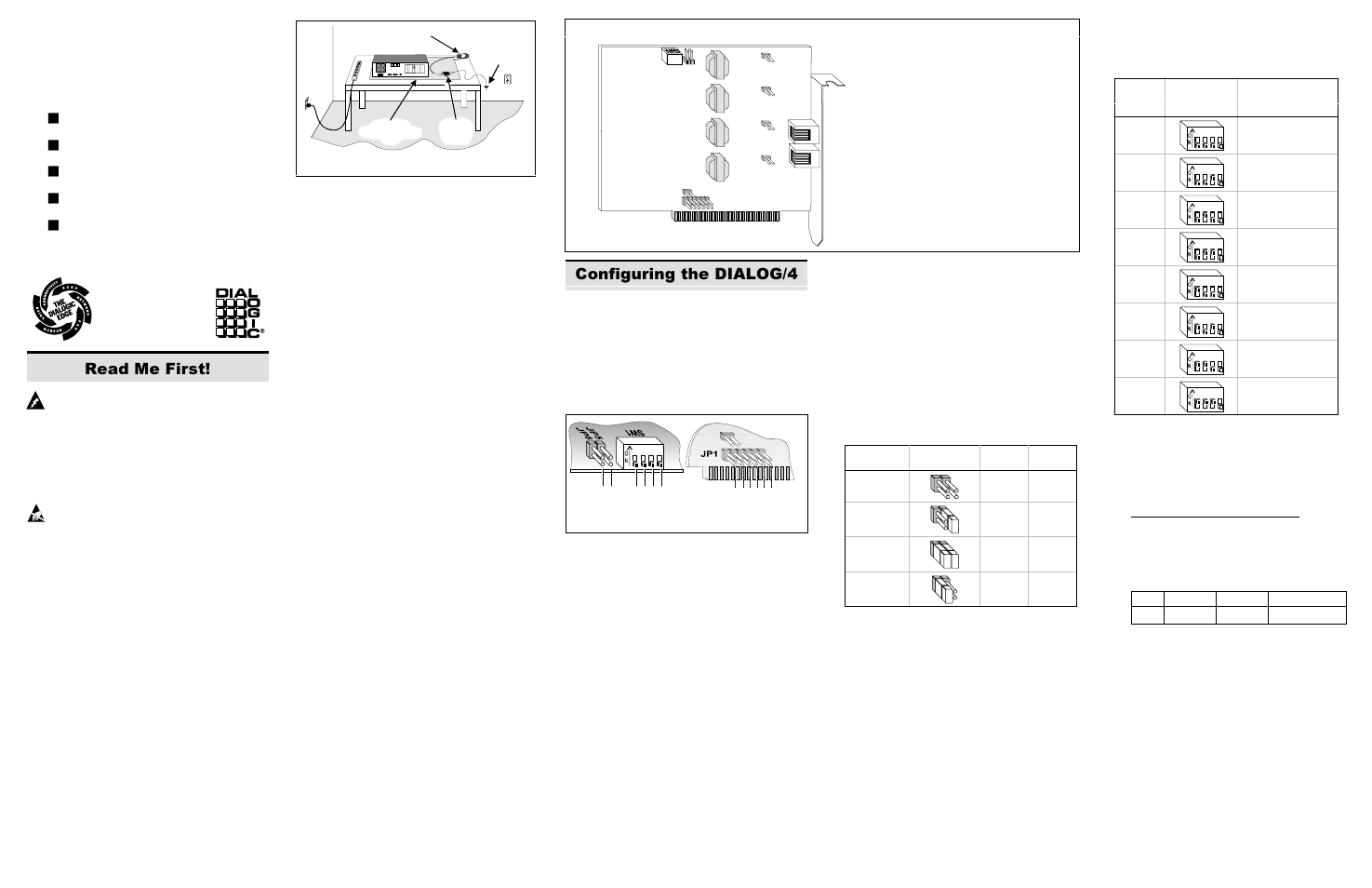 Dialogic DIALOG/4 User Manual | 2 pages