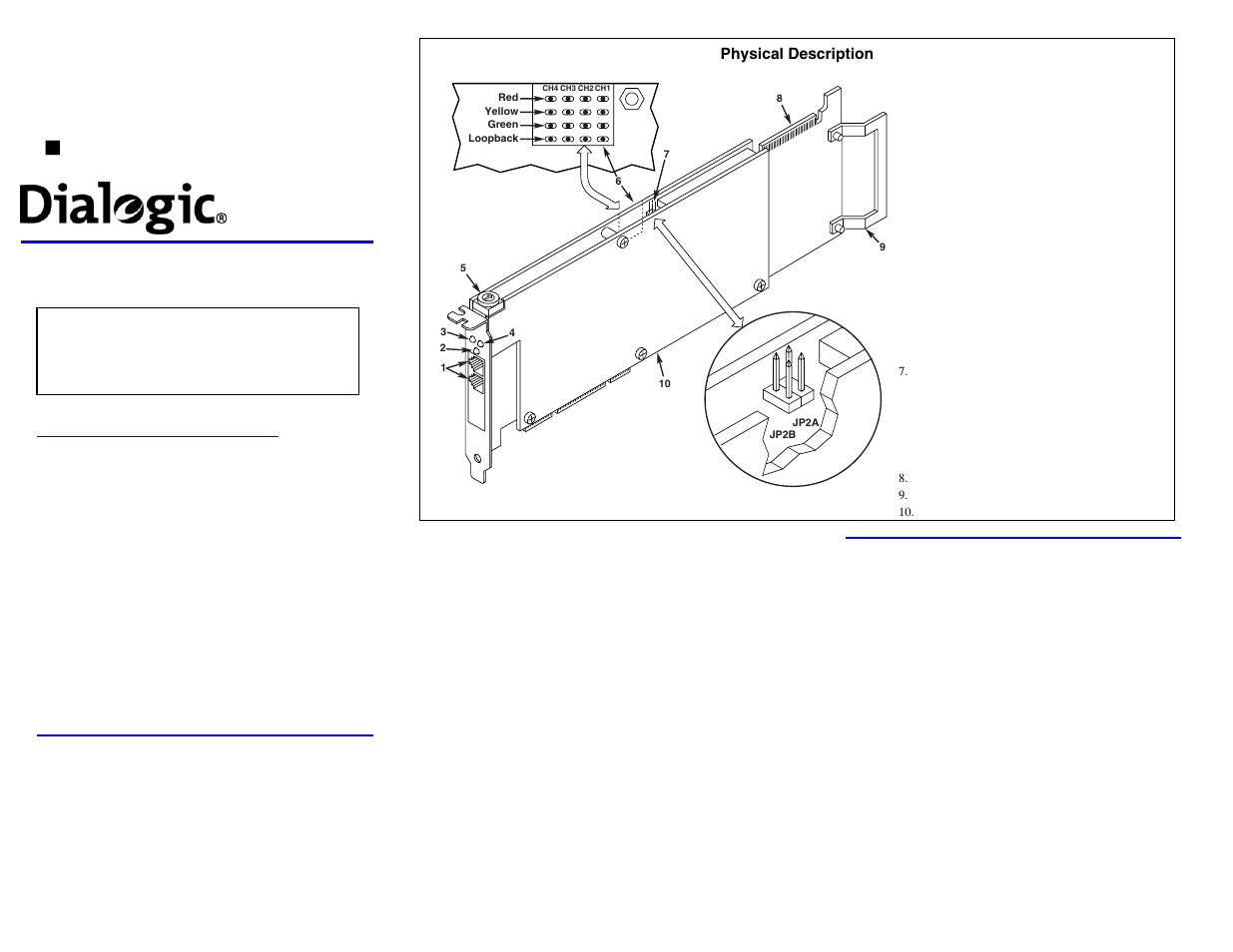 Dialogic DM3 Media Boards DMV600BTEP User Manual | 2 pages