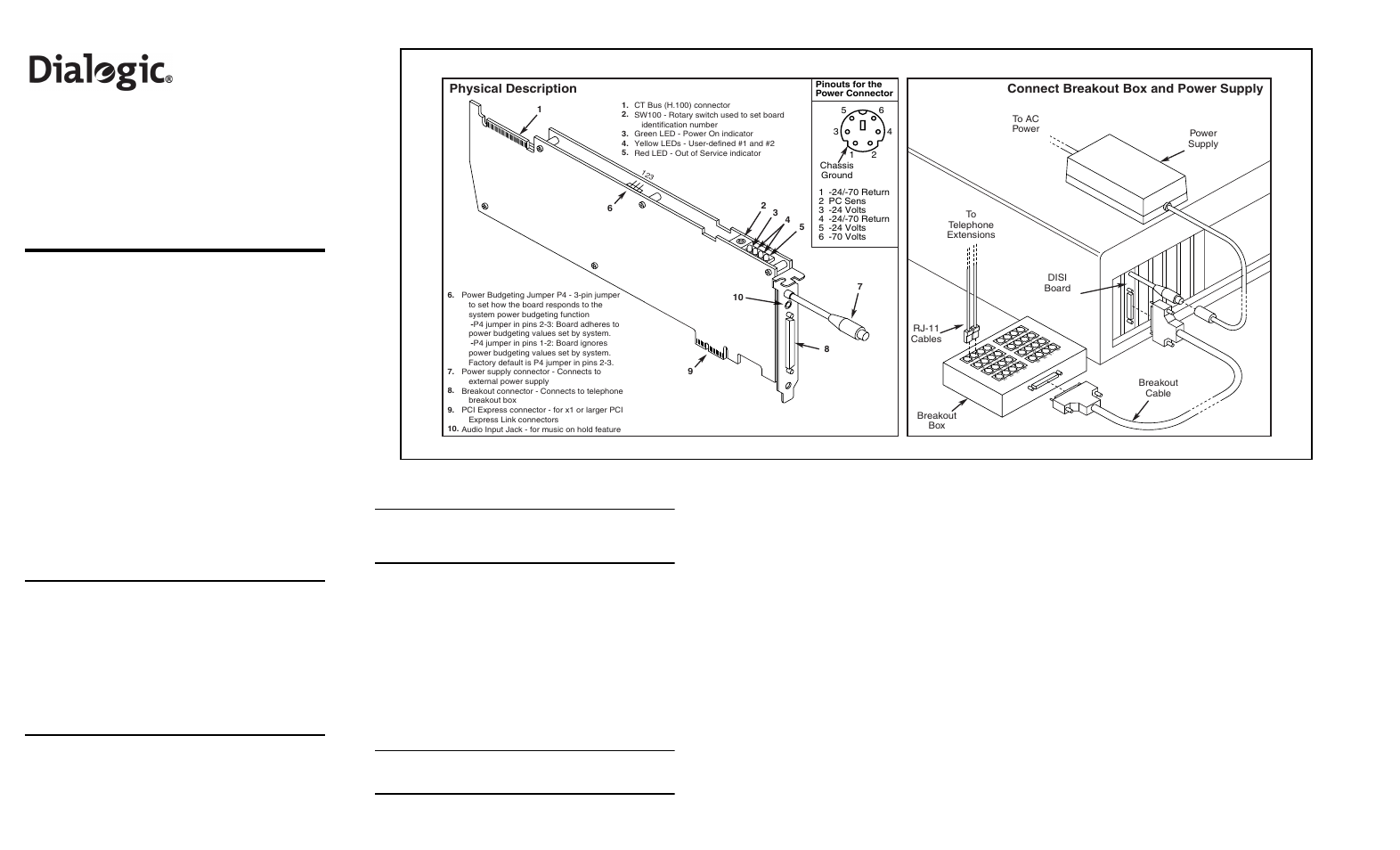 Dialogic DISI24-EW User Manual | 2 pages