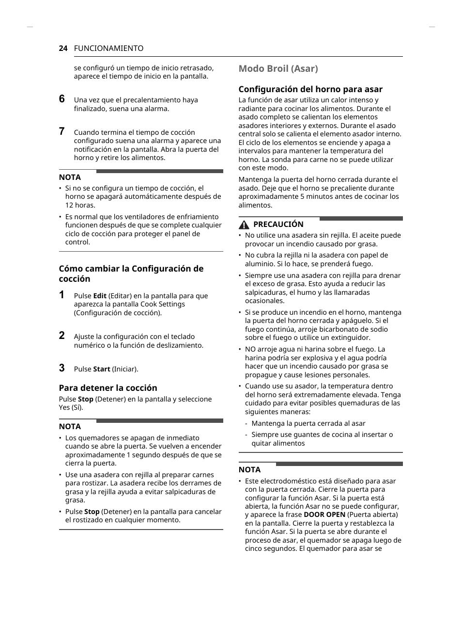 Modo broil (asar) | LG Studio 30 Inch Smart Double Electric Wall Oven Owners Guide User Manual | Page 88 / 140