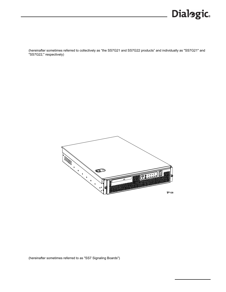 Chapter 2: introduction, 1 purpose, 2 products | Introduction, Purpose, Products, Dialogic | Dialogic SS7G21 User Manual | Page 11 / 91