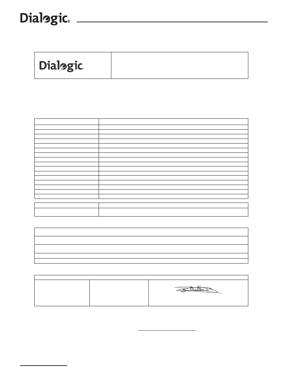 Declaration of conformity, No: d0006 | Dialogic SS7G21 User Manual | Page 24 / 91