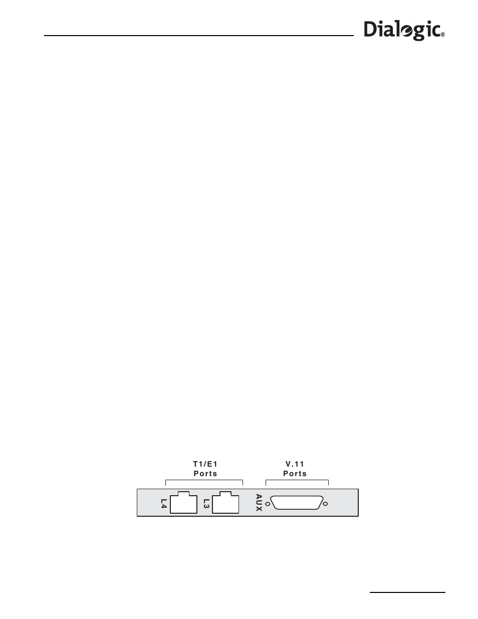 Chapter 6: interfaces, 1 dc power input terminal block, 2 safety ground studs for earthing | 3 ac power input, 4 pcm interface ports, Interfaces, Dc power input terminal block, Safety ground studs for earthing, Ac power input, Pcm interface ports | Dialogic SS7G21 User Manual | Page 35 / 91