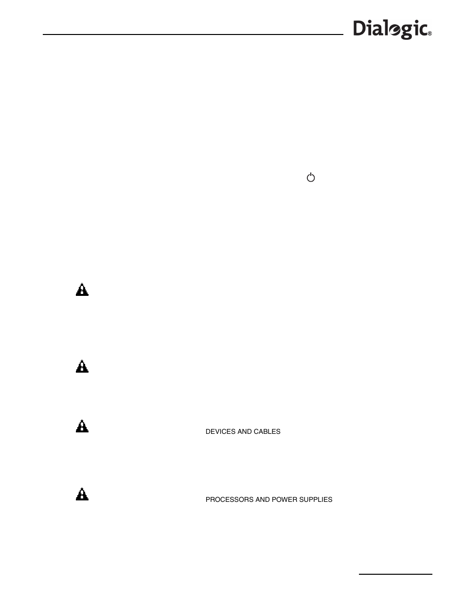 Chapter 10: working inside the product, 1 safety: before removing the top cover, Working inside the product | Ulting, Section 10.1, “safety: before removing the top | Dialogic SS7G21 User Manual | Page 59 / 91