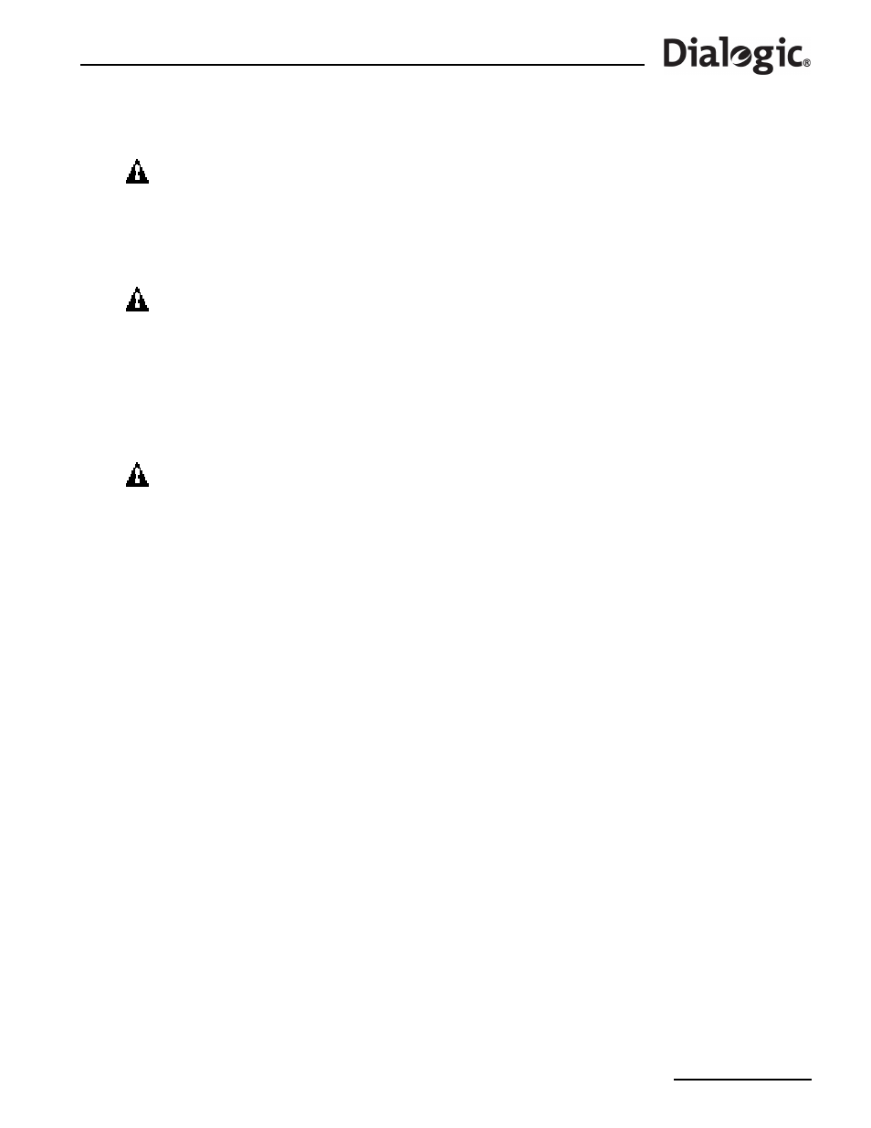 Chapter 1: warnings and cautions, Warnings and cautions | Dialogic SS7G21 User Manual | Page 7 / 91