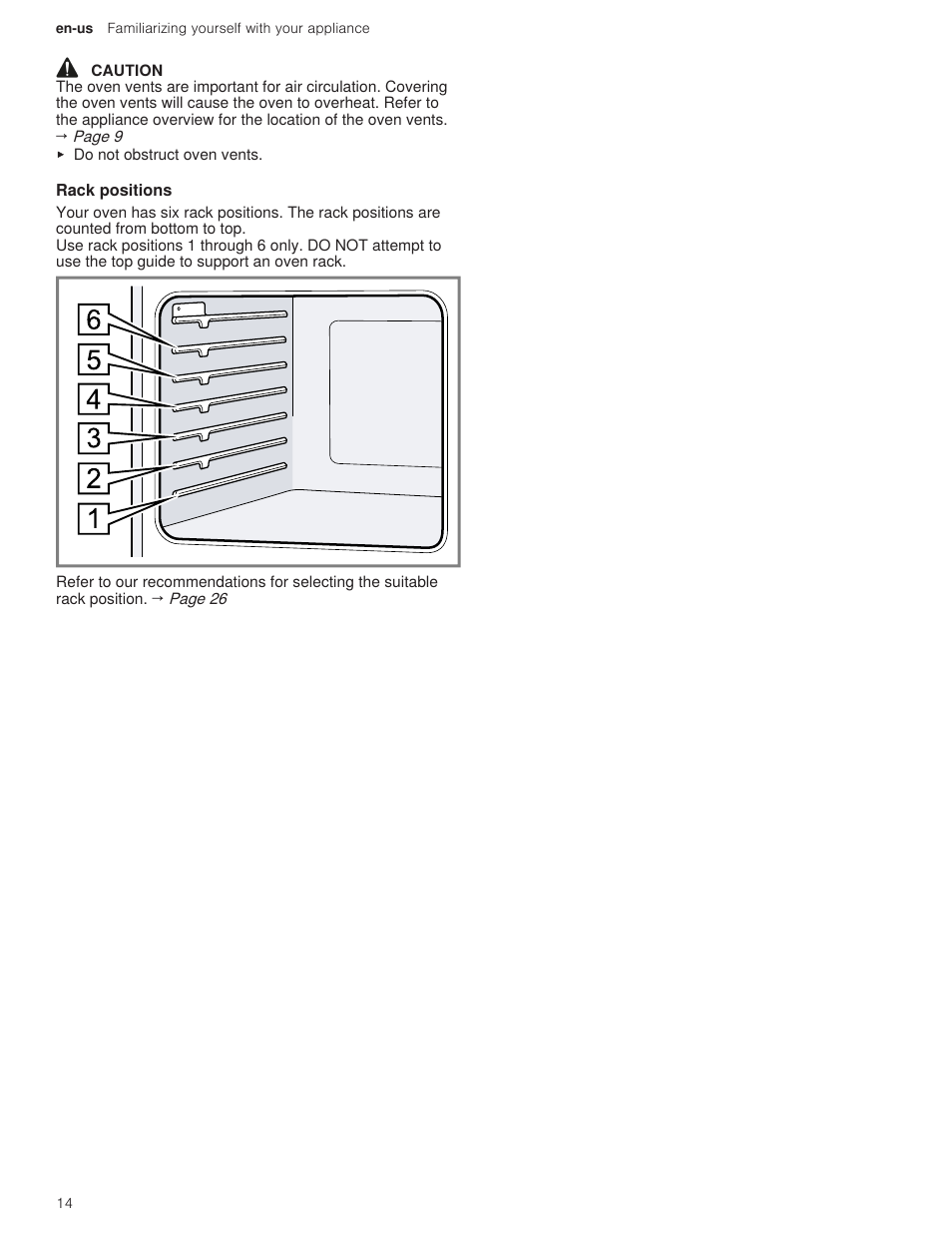 4 rack positions | Bosch 500 Series 30 Inch Double Speed Combination Electric Wall Oven Use and Care Manual User Manual | Page 14 / 96