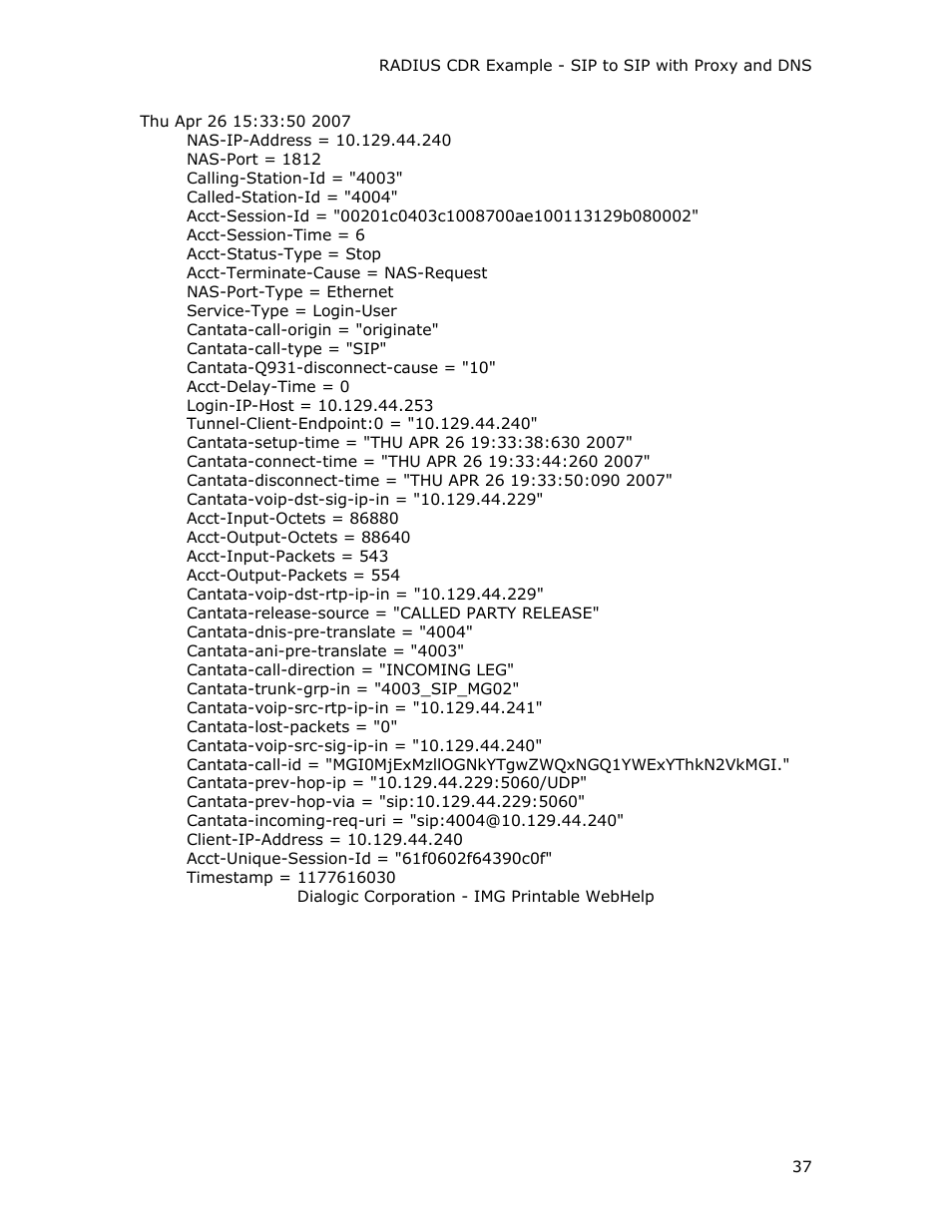 Dialogic INTEGRATED MEDIA GATEWAYS 1010 User Manual | Page 47 / 73