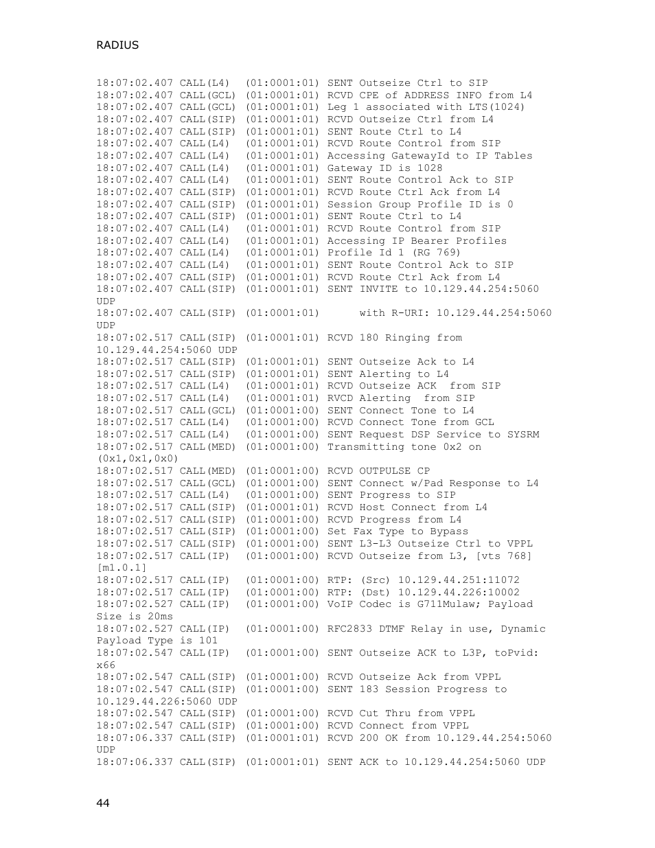 Dialogic INTEGRATED MEDIA GATEWAYS 1010 User Manual | Page 54 / 73