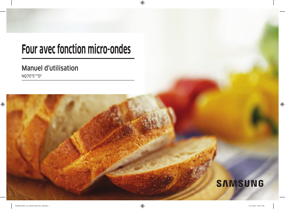 Nq70r5510dg_aa_dg68-01148a-02_cfr, Four avec fonction micro-ondes, Manuel d’utilisation | Samsung 30 Inch Microwave Combination Smart Wall Oven Owner Manual User Manual | Page 121 / 180