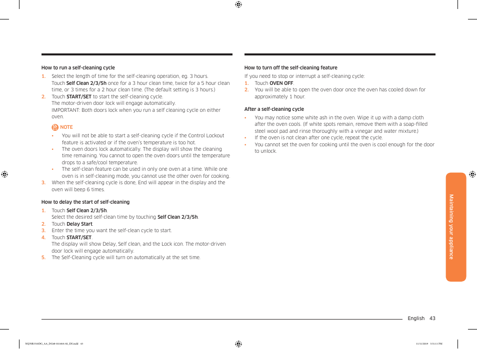 Samsung 30 Inch Microwave Combination Smart Wall Oven Owner Manual User Manual | Page 43 / 180