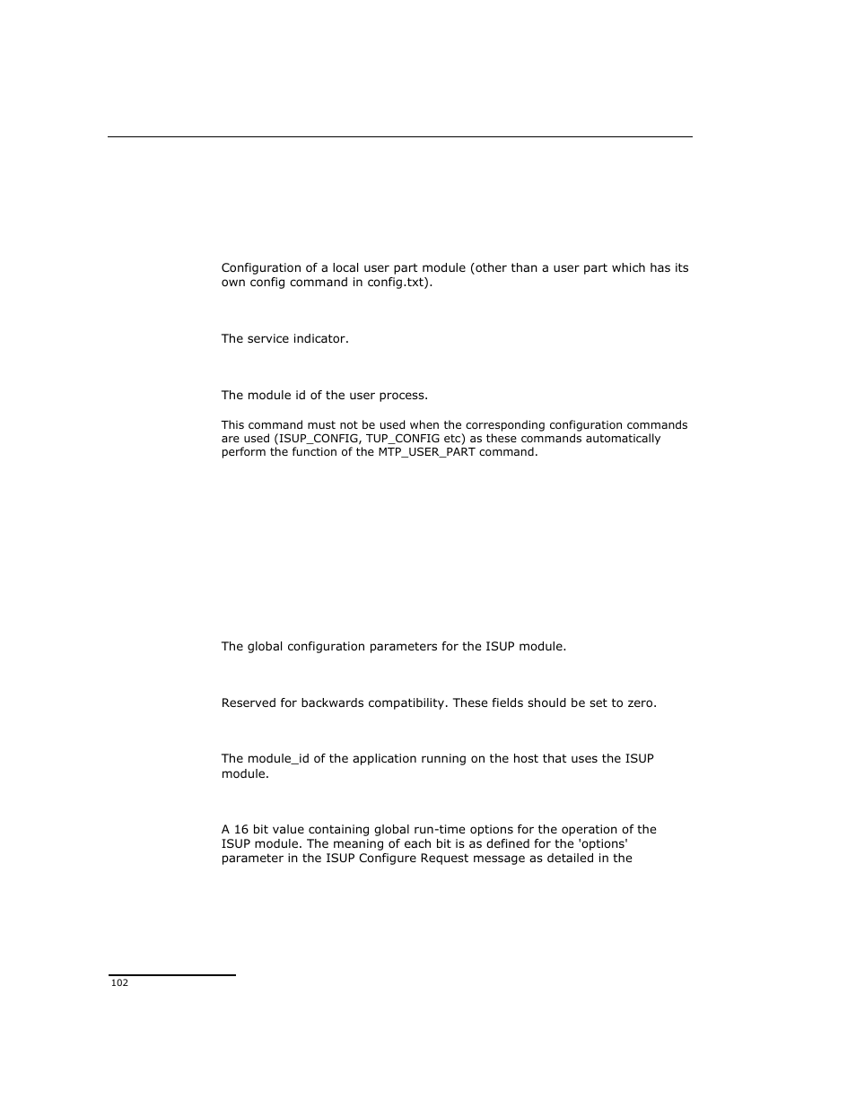 3 isup parameters | Dialogic DSI SPCI Network Interface Boards User Manual | Page 102 / 111
