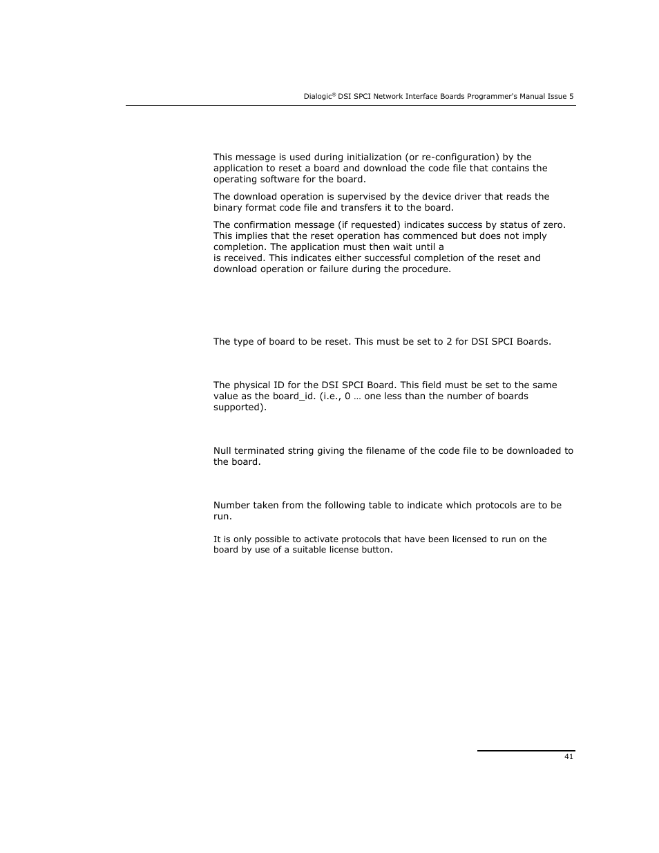 Dialogic DSI SPCI Network Interface Boards User Manual | Page 41 / 111