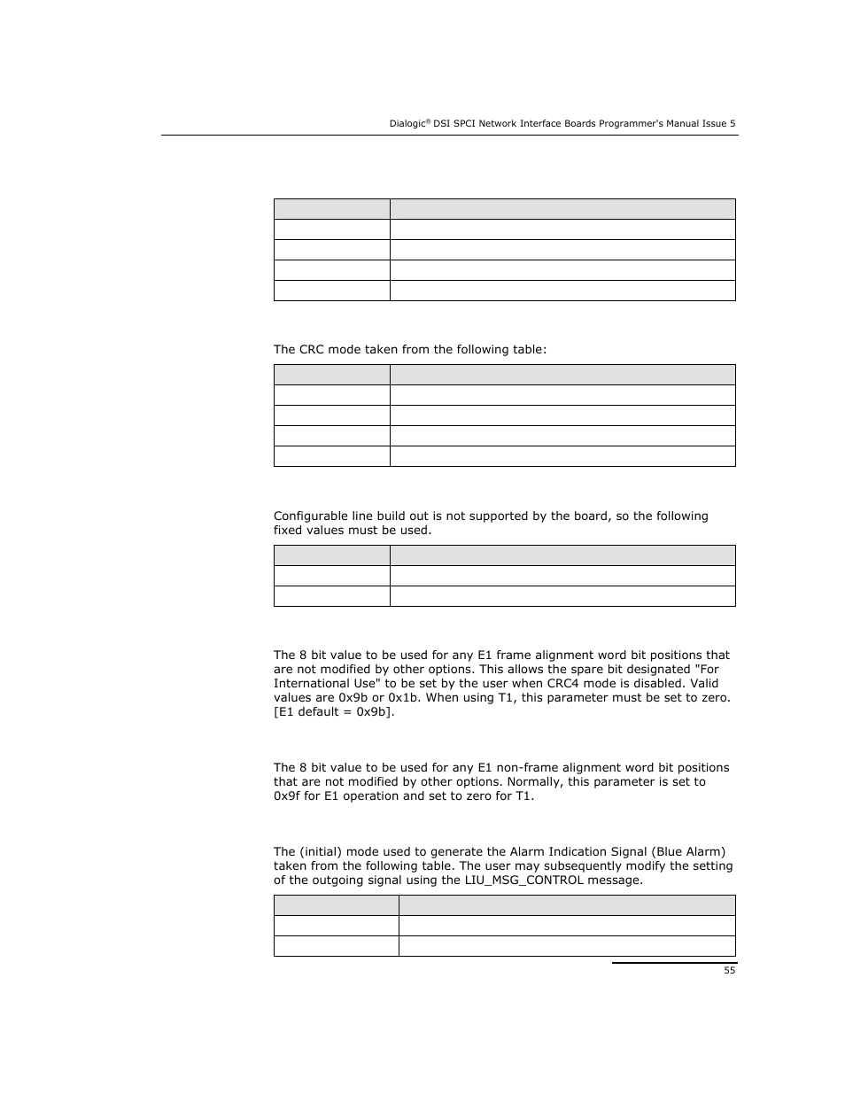 Dialogic DSI SPCI Network Interface Boards User Manual | Page 55 / 111