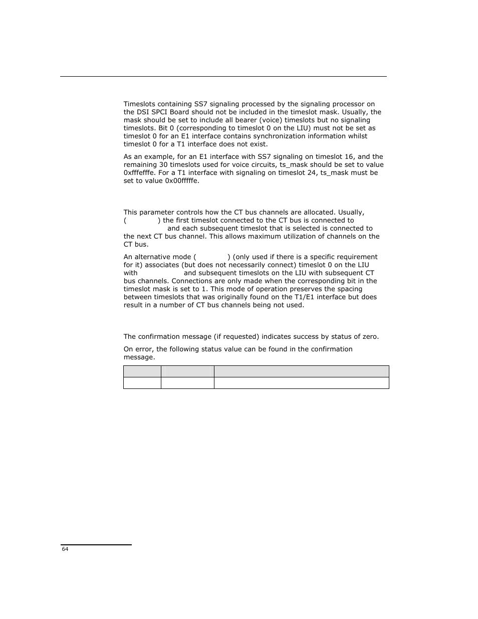 Dialogic DSI SPCI Network Interface Boards User Manual | Page 64 / 111