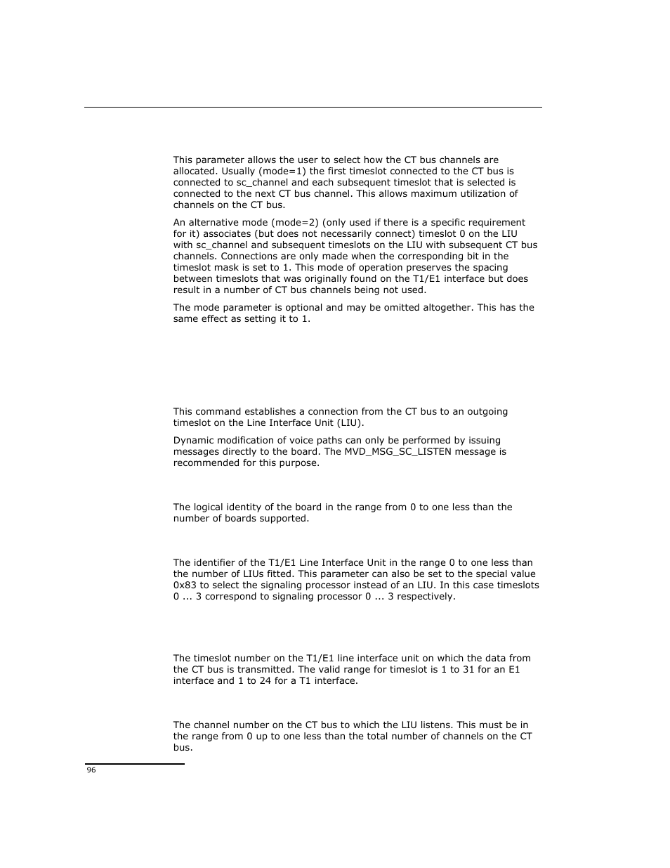 Dialogic DSI SPCI Network Interface Boards User Manual | Page 96 / 111
