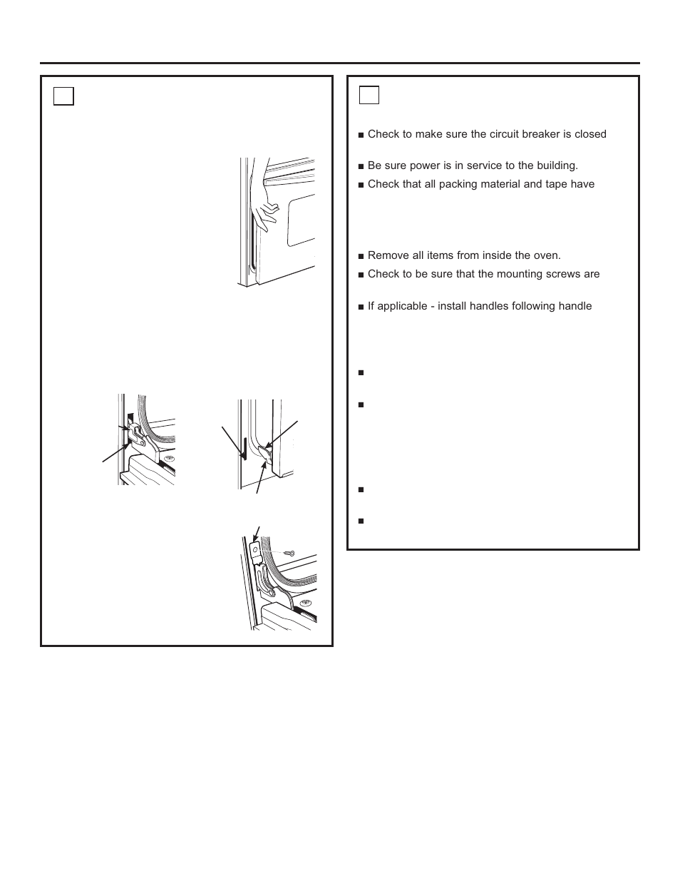 Installation instructions, 10 replacing the oven door, 11 final installation checklist | Monogram Statement Series 30 Inch Single Steam Electric Wall Oven Install Guide User Manual | Page 13 / 30