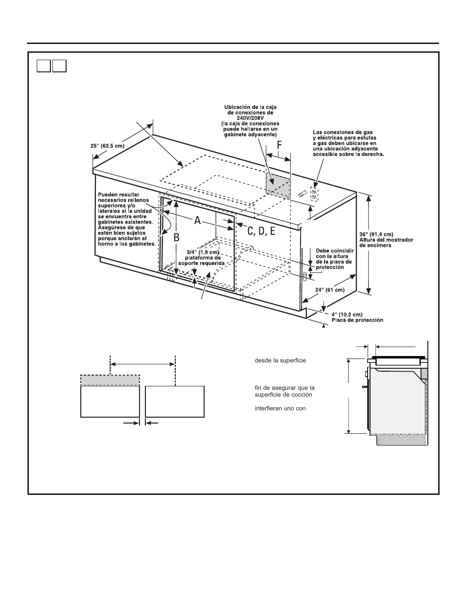 Instrucciones de instalación | Monogram Statement Series 30 Inch Single Steam Electric Wall Oven Install Guide User Manual | Page 21 / 30