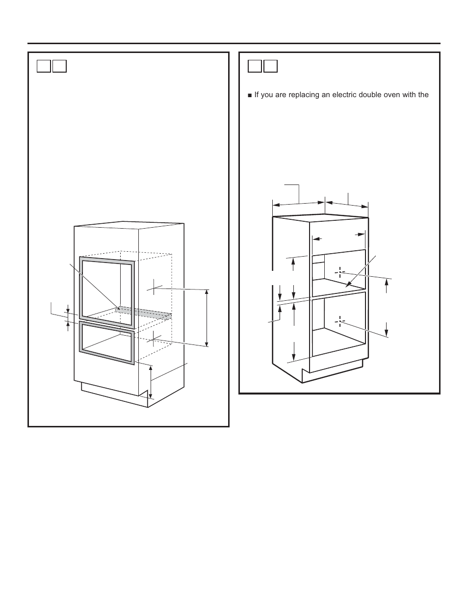 Installation instructions, 2 c cutout for steam oven over a warming drawer, 2 d cutout for steam oven over a wall oven | Monogram Statement Series 30 Inch Single Steam Electric Wall Oven Install Guide User Manual | Page 6 / 30