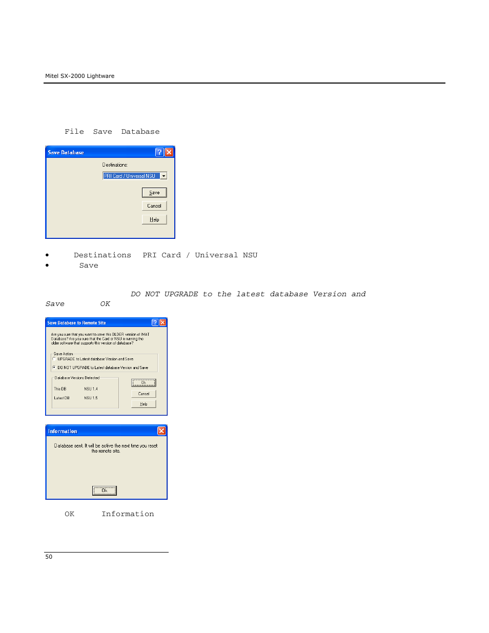 Dialogic Mitel SX-2000 User Manual | Page 50 / 70