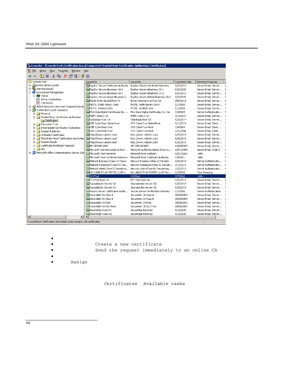 Dialogic Mitel SX-2000 User Manual | Page 60 / 70