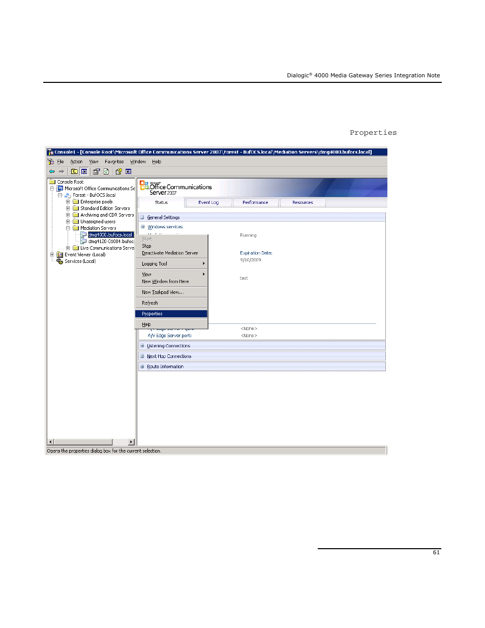 2 configuration | Dialogic Mitel SX-2000 User Manual | Page 61 / 70