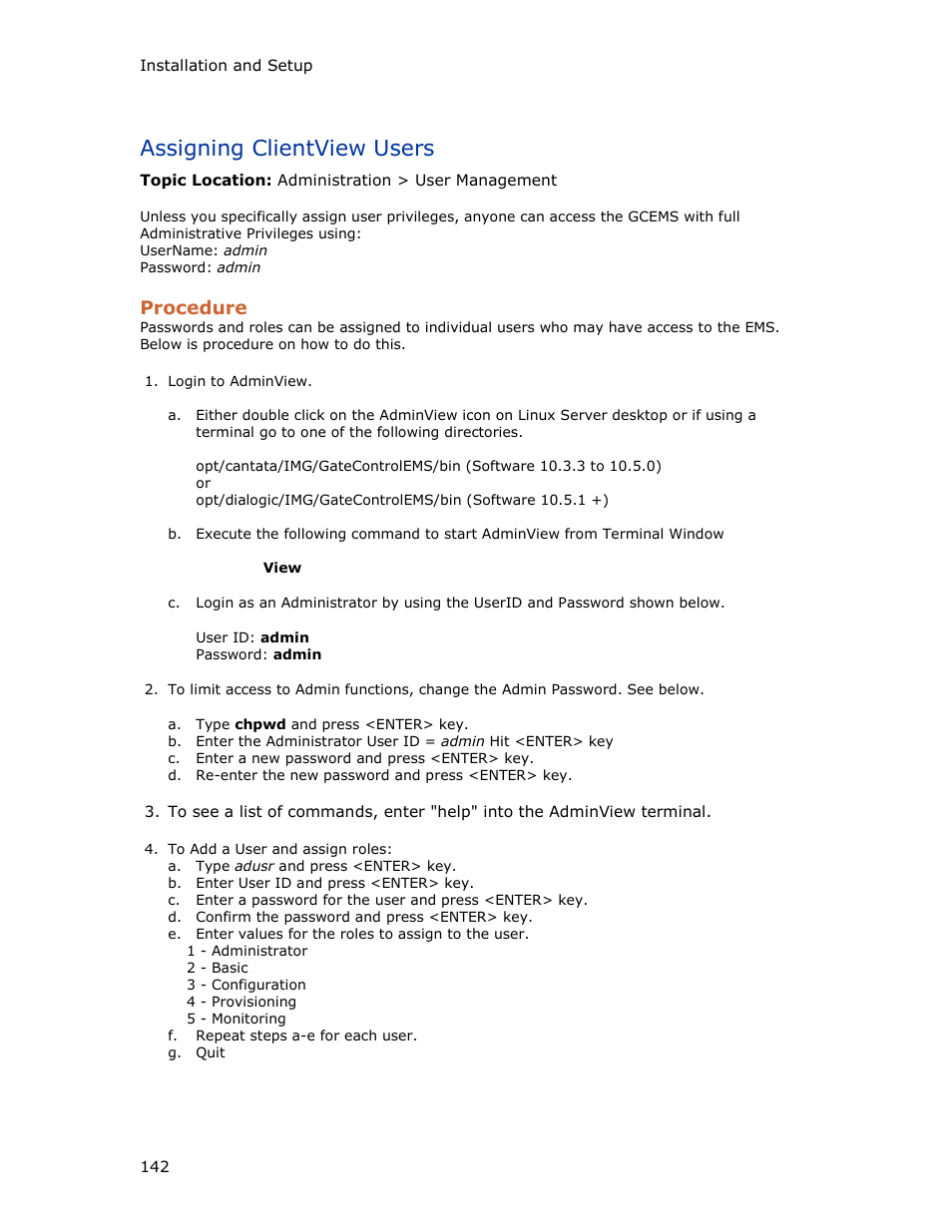 Assigning clientview users, Procedure | Dialogic IMG 1004 User Manual | Page 150 / 169