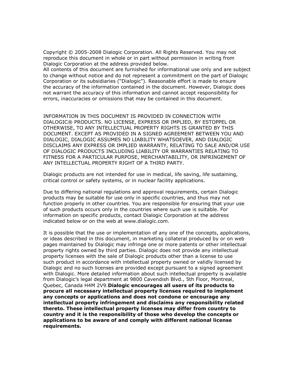 Dialogic IMG 1004 User Manual | Page 2 / 169