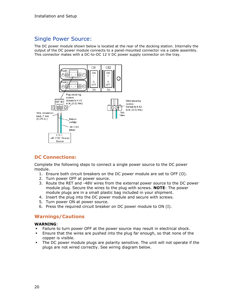 Single power source | Dialogic IMG 1004 User Manual | Page 28 / 169