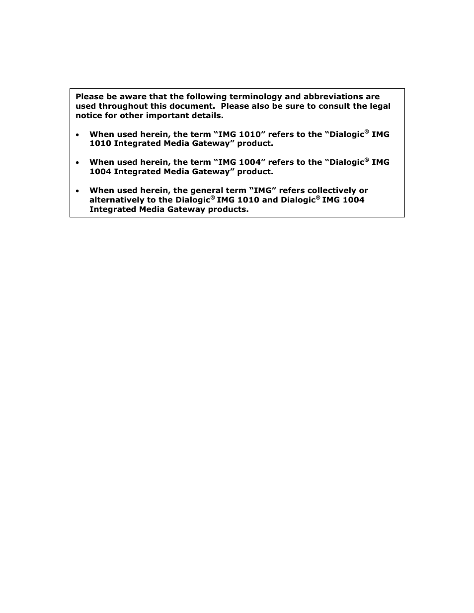 Dialogic IMG 1004 User Manual | Page 5 / 169