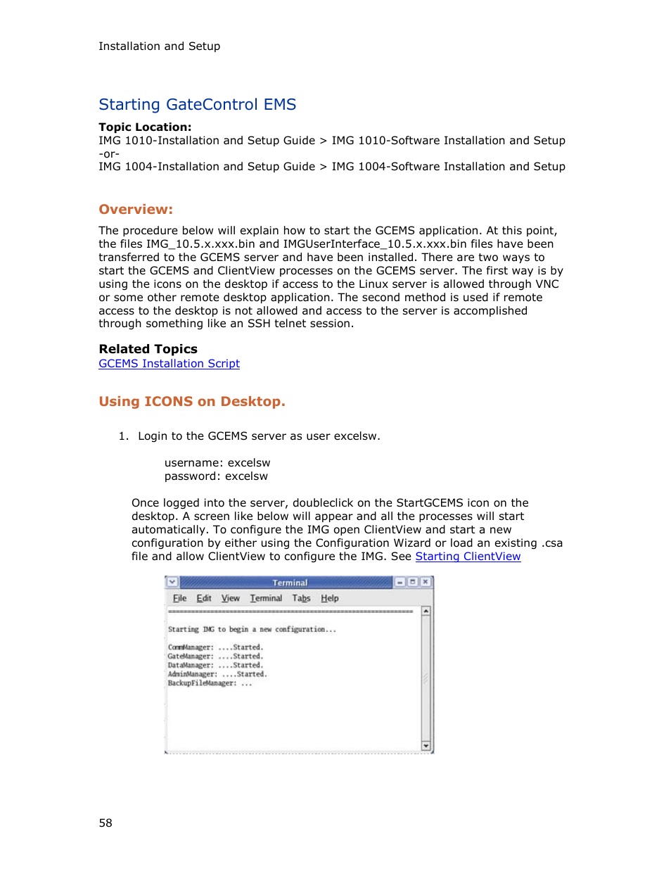 Starting gatecontrol ems | Dialogic IMG 1004 User Manual | Page 66 / 169