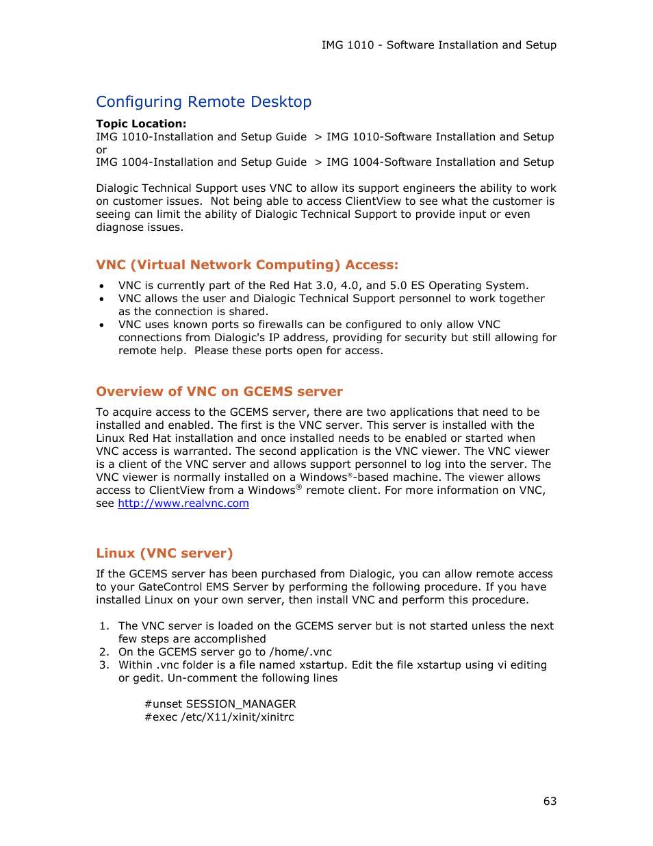 Configuring remote desktop | Dialogic IMG 1004 User Manual | Page 71 / 169