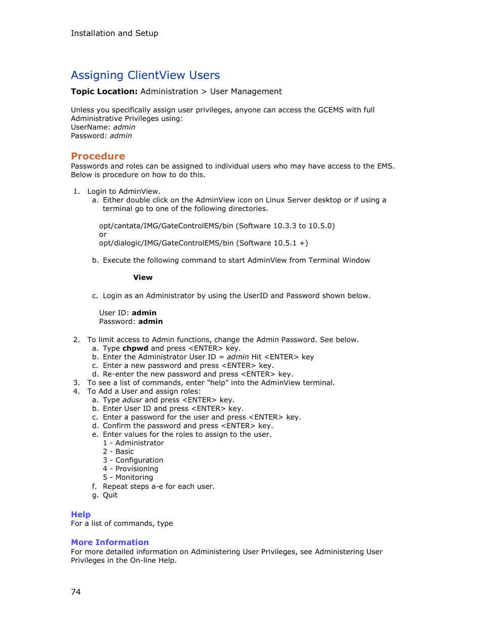 Assigning clientview users, Procedure | Dialogic IMG 1004 User Manual | Page 82 / 169