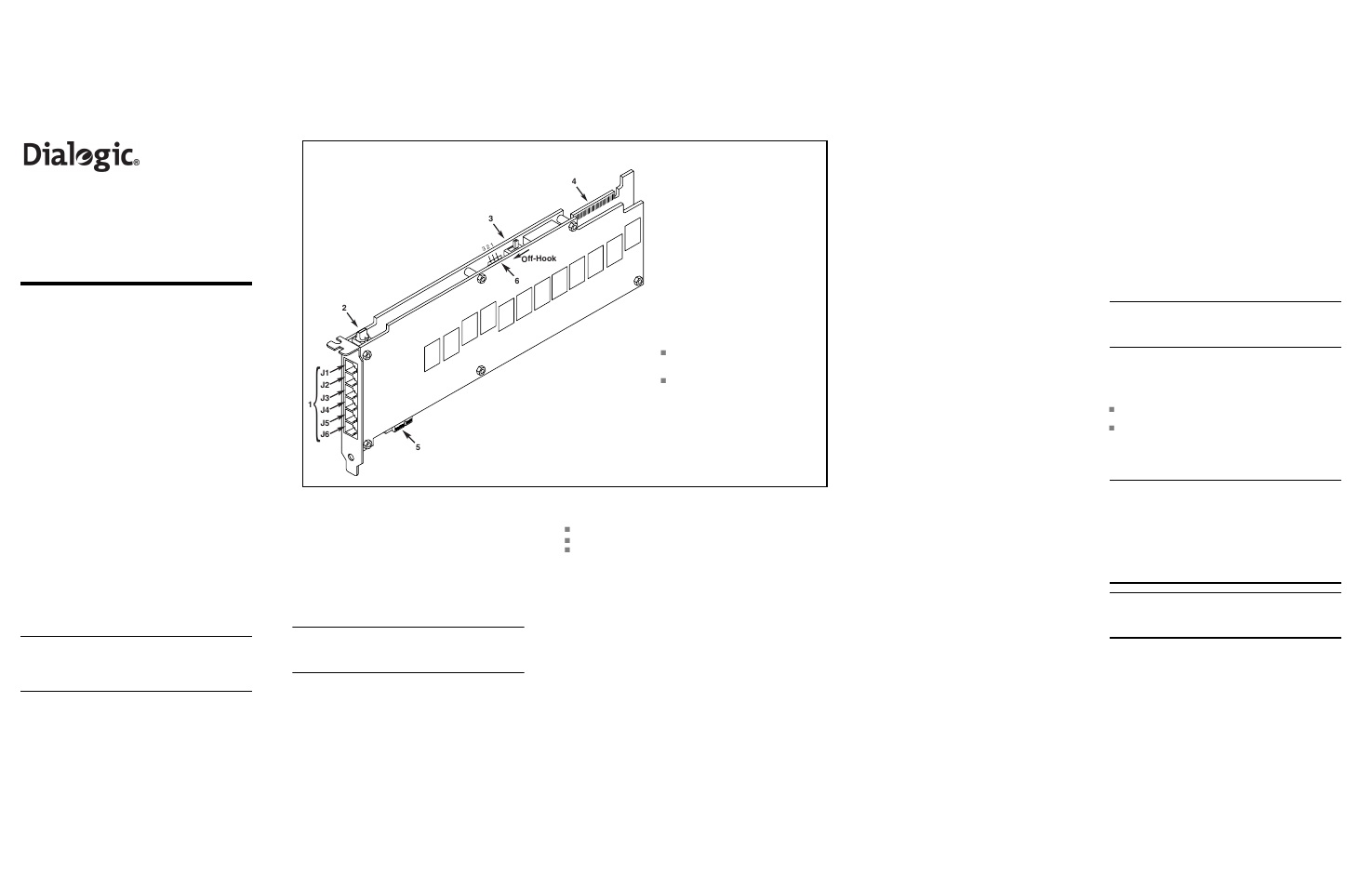 Dialogic Media Board D/120JCT-LS-EW User Manual | 2 pages