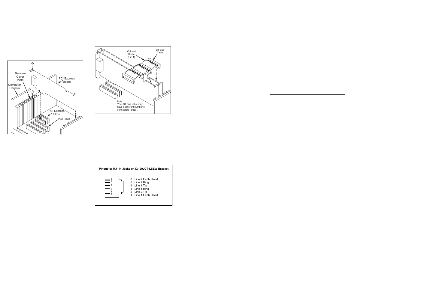 Connecting to external equipment, After installing the board, Removing the board | Contacting technical support, Returning a product, Warranty information, Sales assistance | Dialogic Media Board D/120JCT-LS-EW User Manual | Page 2 / 2