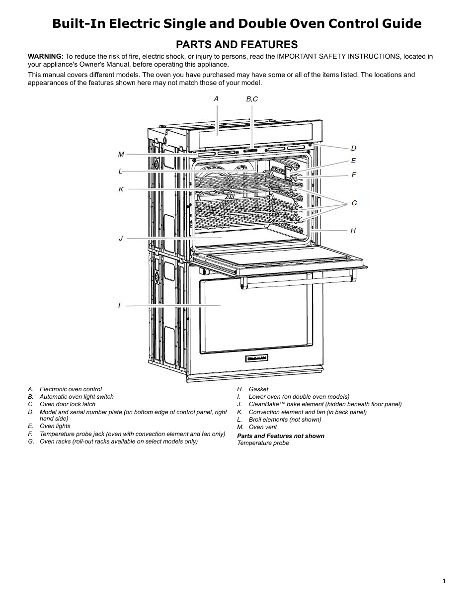 KITCHENAID 27 Inch Single Convection Electric Wall Oven Control Guide User Manual | 22 pages