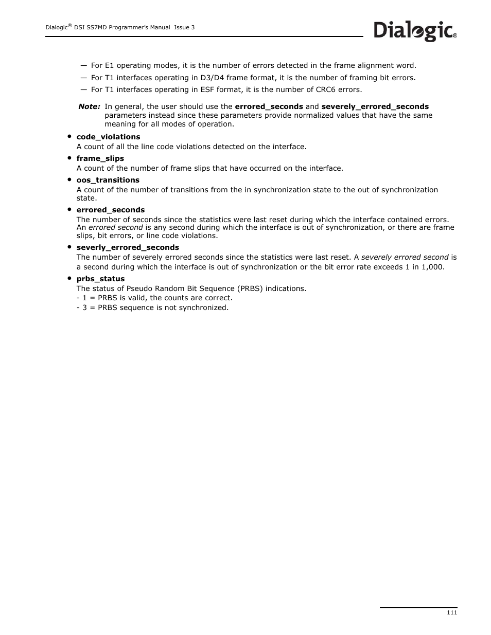 Dialogic DSI SS7MD User Manual | Page 111 / 191