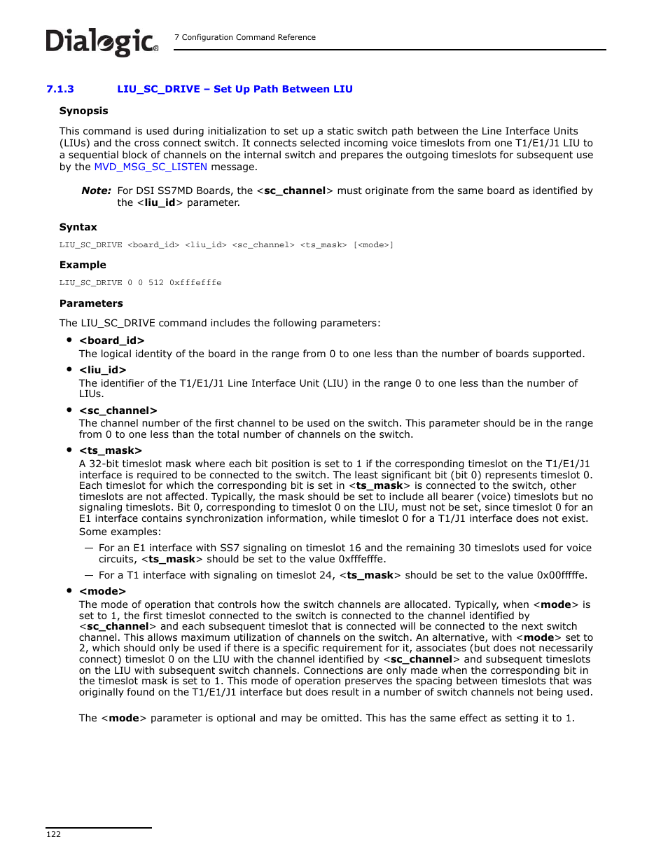 3 liu_sc_drive, Liu_sc_drive, Set up path between liu | Dialogic DSI SS7MD User Manual | Page 122 / 191