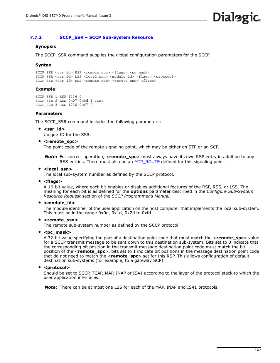 2 sccp_ssr, Sccp_ssr, Sccp sub-system resource | Dialogic DSI SS7MD User Manual | Page 147 / 191