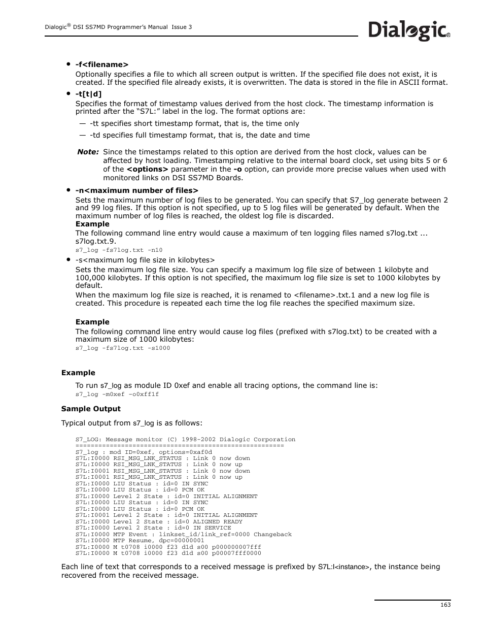 Dialogic DSI SS7MD User Manual | Page 163 / 191