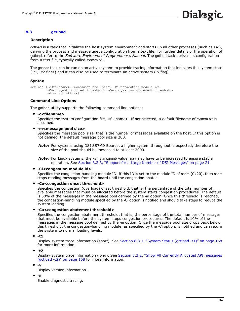 3 gctload, Gctload | Dialogic DSI SS7MD User Manual | Page 167 / 191