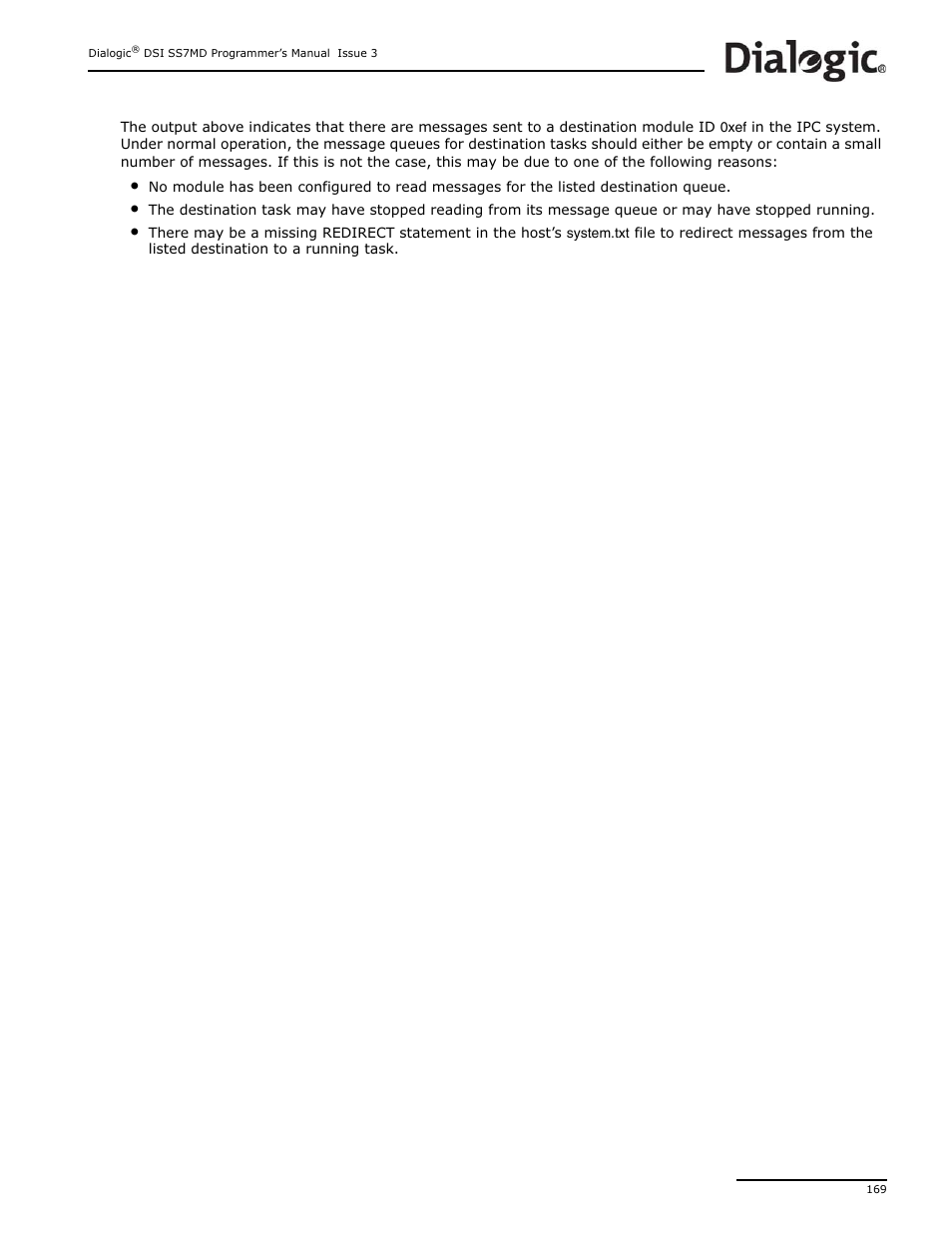 Dialogic DSI SS7MD User Manual | Page 169 / 191