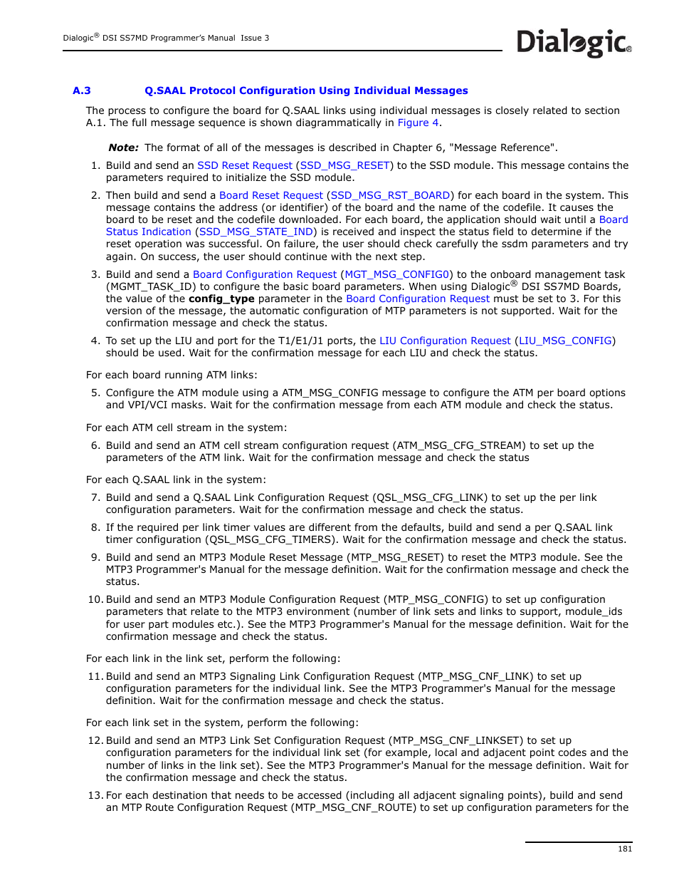 Dialogic DSI SS7MD User Manual | Page 181 / 191