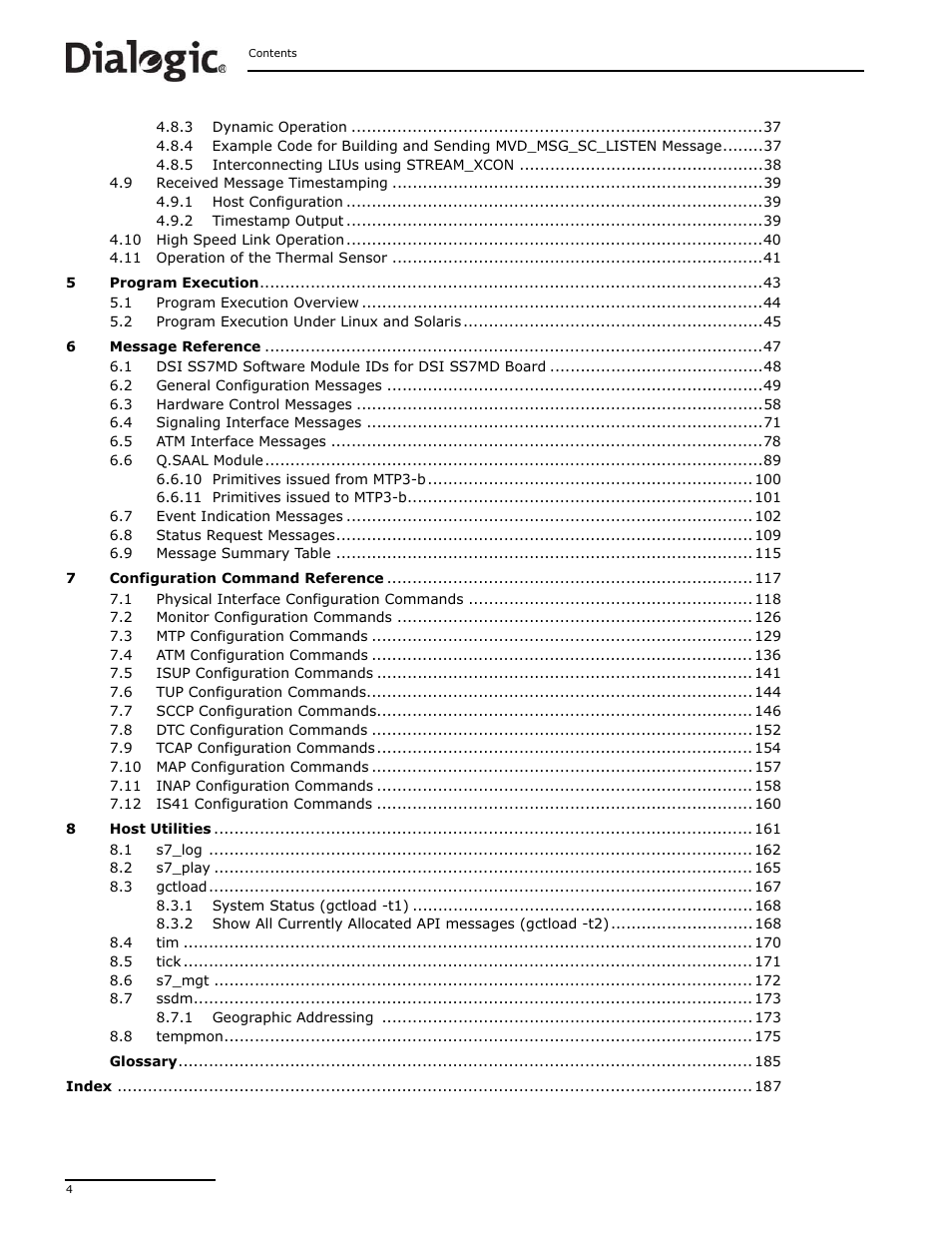 Dialogic DSI SS7MD User Manual | Page 4 / 191