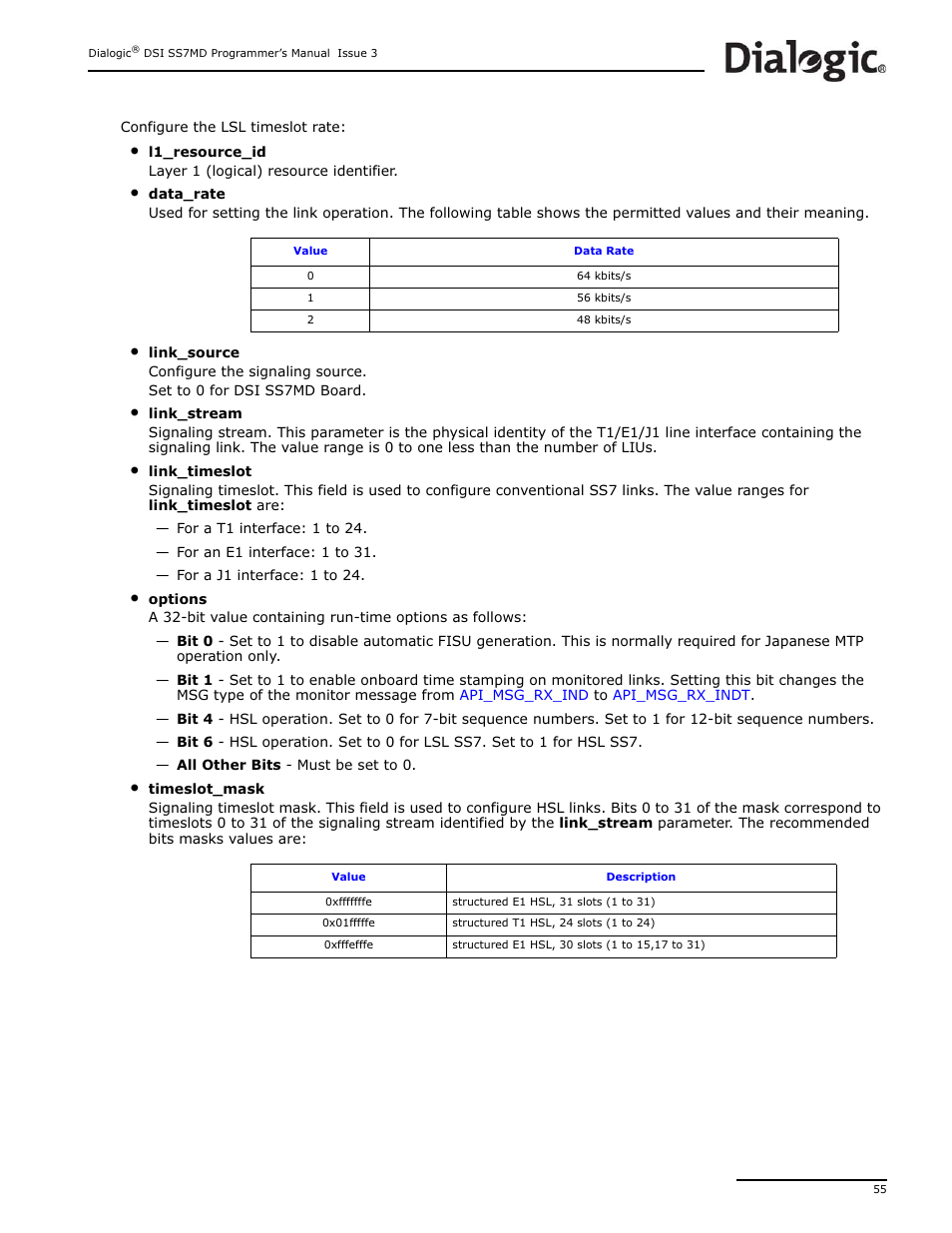 Dialogic DSI SS7MD User Manual | Page 55 / 191