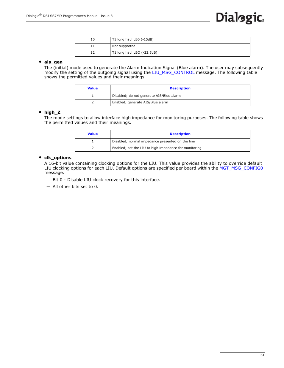 Dialogic DSI SS7MD User Manual | Page 61 / 191