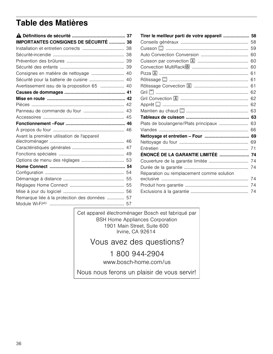 Bosch 800 Series 30 Inch Double Speed Combination Smart Electric Wall Oven Owners Manual User Manual | Page 36 / 76