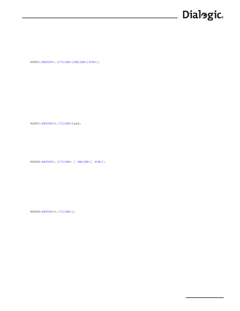 5 rdpdi, 6 rdpde, 6 rdpde – remote data centre periodic data end | Rdpdi, Remote data centre periodic data initiate, Rdpde, Remote data centre periodic data end | Dialogic SS7G2X User Manual | Page 101 / 170