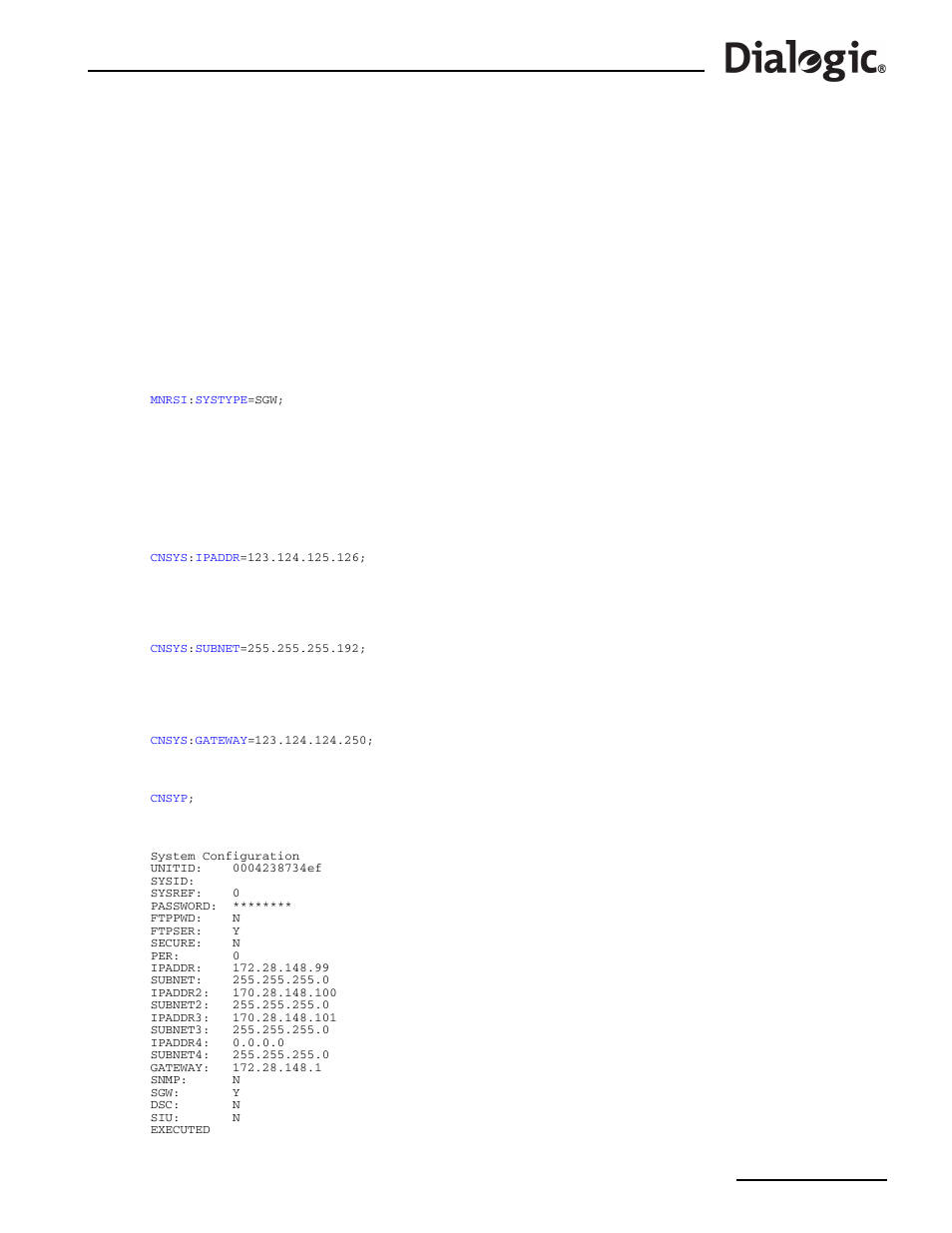 4 initial configuration, Initial configuration, Y (see | Section 3.4 | Dialogic SS7G2X User Manual | Page 17 / 170